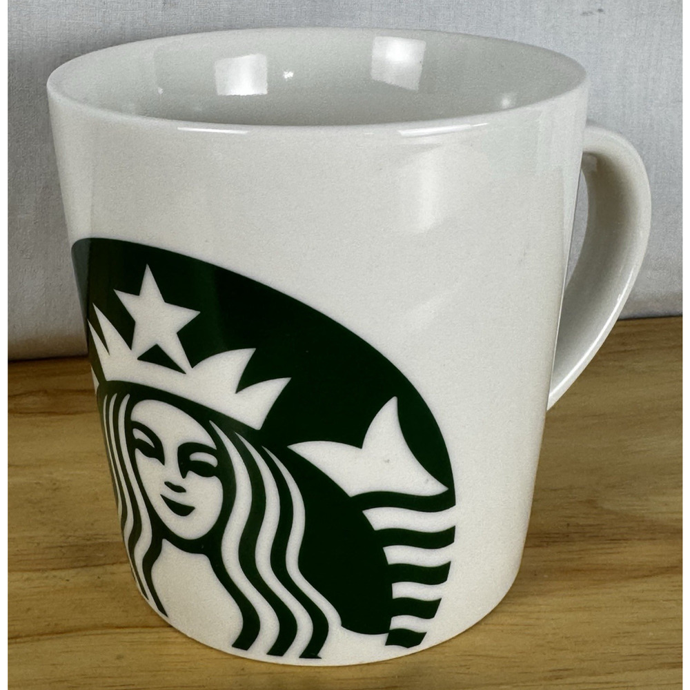 STARBUCKS Coffee Co. Mug Cup Mermaid Siren Logo 14 fl. oz White and Green 2017